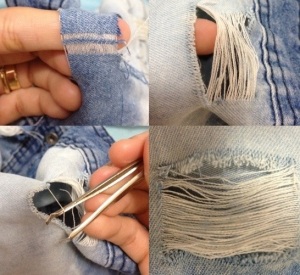 como rasgar jeans passo a passo diy customize